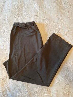 Croft & Barrow Olive Green Women's Size Large Short Elastic-Waist Pants